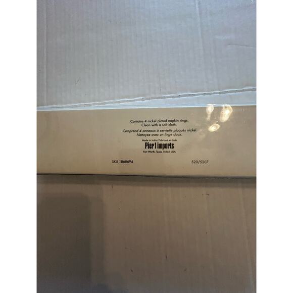 VTG PIER ONE Napkin Rings set of 4 Elephants Nickel Plated Silver Trunk Up Table - Picture 7 of 8